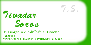 tivadar soros business card